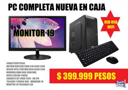 PC NUEVA EN CAJA CON GARANTÍA LISTA CON WINDOWS 10 U 11