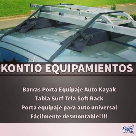 Barras Porta Equipaje Auto Kayak Tabla Surf Tela Soft Ra