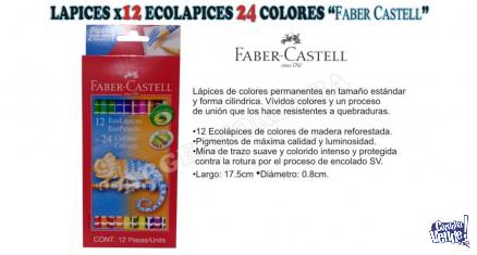 LAPICES X12 ECOLAPICES 24 COLORES FABER CASTELL