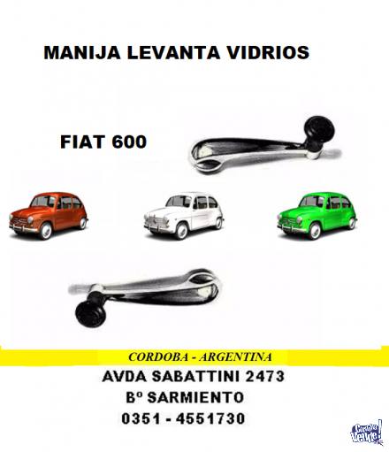 MANIJA LEVANTA VIDRIO FIAT 600