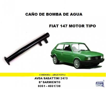 CAÑO BOMBA AGUA FIAT 147 - FIORINO
