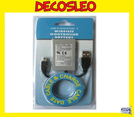 Bateria Joystick Ps3 1,8 Mha + Cable P/cargar ** Decosleo en Argentina Vende