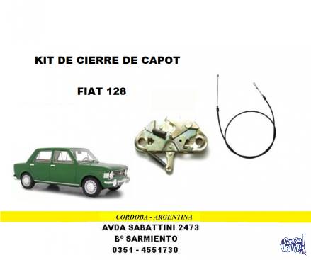 KIT DE CERRADURA DE CAPOT FIAT 128