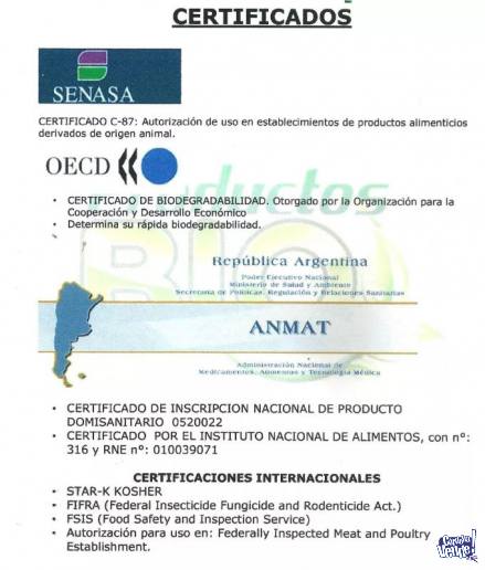 Amonio Cuaternario 5 Generacion Rinde 200lt en Argentina Vende