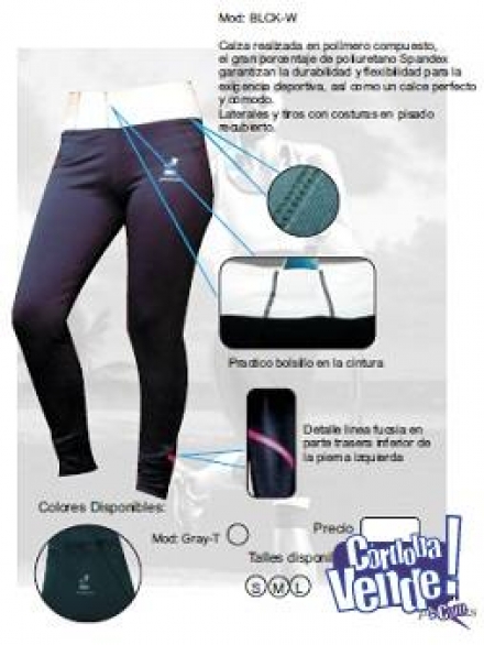 Calzas deportivas dry fit en Argentina Vende