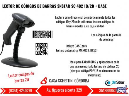 Lector Códigos Barras 3nstar sc402 2D QR PDF Garantía cór