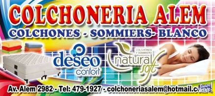COLCHON Y SOMMIER 140X190 Av. Santa Ana 2803-Av Alem 2982