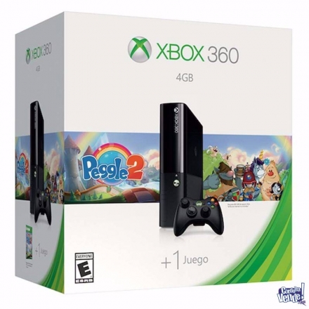 Consola Xbox 360 4gb stingray + Peggle 2. nuevas garantia