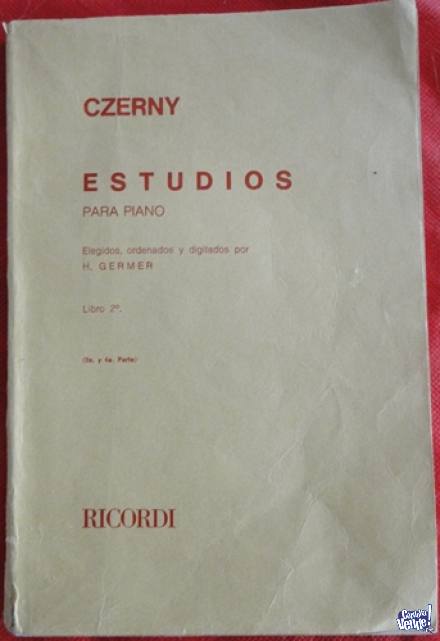 CZERNY ESTUDIOS PARA PIANO LIBRO 2°OP.299-834 en LA CUMBRE en Argentina Vende