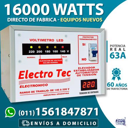 Estabilizadores Automáticos de 16000Watts Tfno. 011-4849274 en Argentina Vende