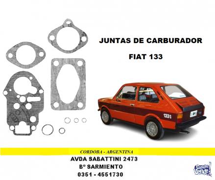 JUNTAS CARBURADOR FIAT 133