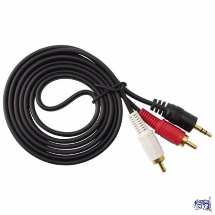 cable miniplug 3.5 A 2 Rca A/v de 3 mts