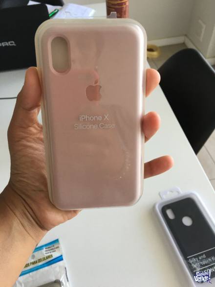 silicona case rosa iphone x xs