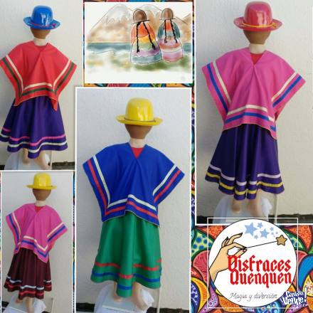 Disfraz de Coya para niña, para Fiestas Patrias. en Argentina Vende