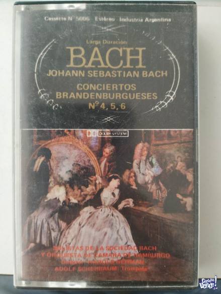 Cassette Bach - Conciertos Brandenburgueses N° 4, 5 y 6