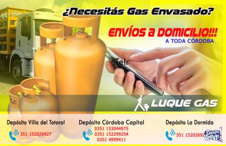 REPARTO DE GAS ENVASADO EN CORDOBA. LUQUE GAS.