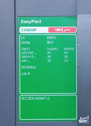 Interruptor automatico Schneider Easypact svc630f 4 polos !!!
