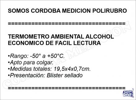 TERMOMETRO AMBIENTAL ALCOHOL ECONOMICO DE FACIL LECTURA