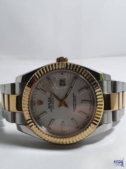 Reloj Rolex DateJust 41 mm Combinado Dial Blanco Automático