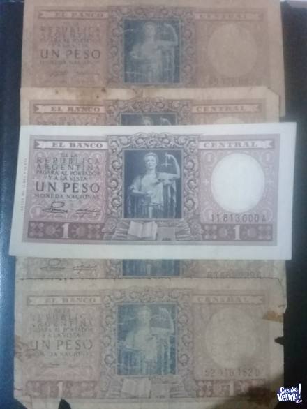 Billete - 1 Peso Leyes 12.962 Y 13.571 - Argentina Año 1947