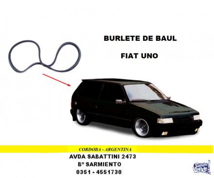 BURLETE DE BAUL FIAT UNO