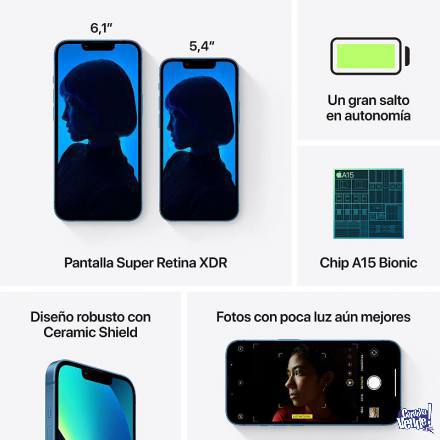 Apple iPhone 13 256 GB XDR de 6,1 pulgadas A15 Bionic