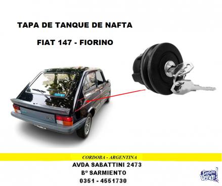 TAPA DE TANQUE DE NAFTA FIAT 147 - FIORINO