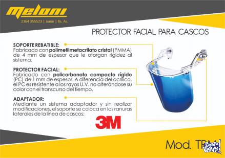 Protector facial para cascos 3M