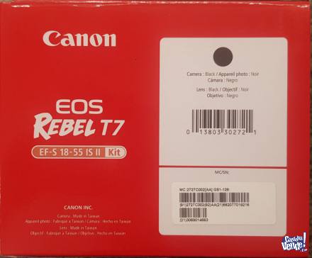 Canon Eos Rebel T7 + 18-55mm Is Ii + UV 58mm + Sandisk 32gb