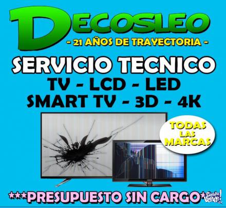 Servicio Tecnico de TELEVISORES LEDS LCD VEMOS TODOS  !!! en Argentina Vende