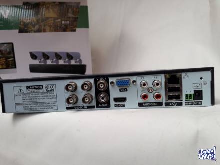 Kit Seguridad 4 Camaras AHD 1080 Dvr 4 Ch Cables Full con o