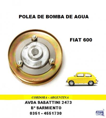 POLEA BOMBA AGUA FIAT 600