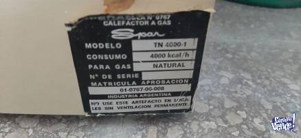 VENDO Calefactor Spar 4000kcal tiro balanc. tapa de marmol
