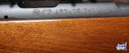 Carabina CZ Mod.ZKM452-2e cal 22 con car. 5 tiros inmaculada