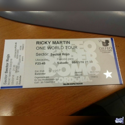 Entrada Ricky Martin