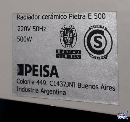 (2 x 1) Radiador Cerámico PEISA - 500W