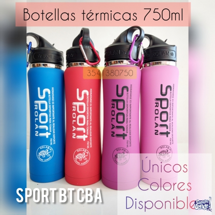 Botella Termo Deportivo 750ml Sport Rolan+kit De Limpieza