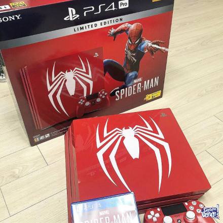 Sony Ps4 Pro 1tb Spiderman-red Edición Limitada Con Dualsho
