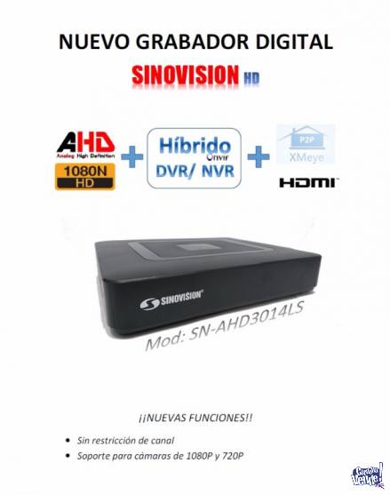 DVR / NVR 4 Canales Sinovision HD