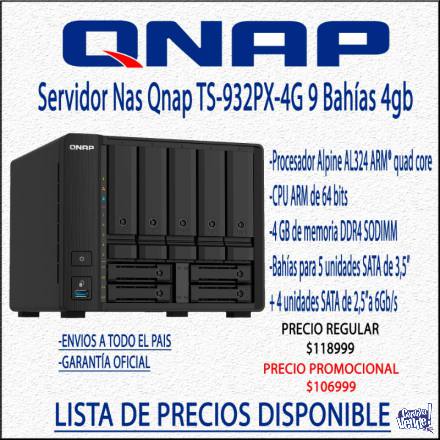 Servidor Nas Qnap TS-932PX-4G 9 Bahías 4gb