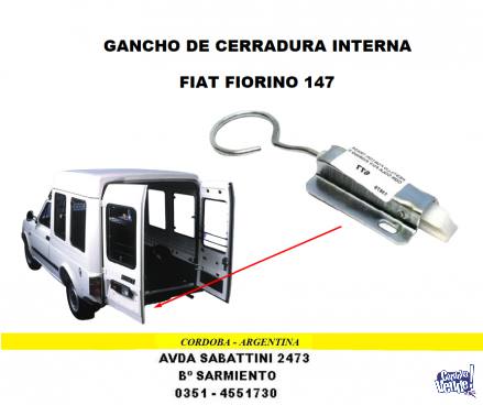 CERRADURA INTERNA DE PORTON FIAT FIORINO 147 en Argentina Vende