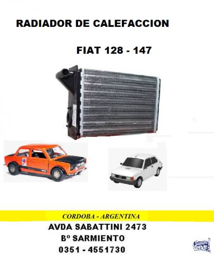 RADIADOR CALEFACCION FIAT 128-147