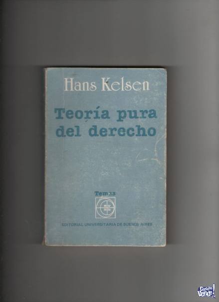 TEORIA PURA DEL DERECHO  H.Kelsen   $390 en Argentina Vende