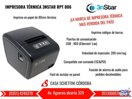 Impresora ticket comandera térmica 3nstar RPT 006s ethernet