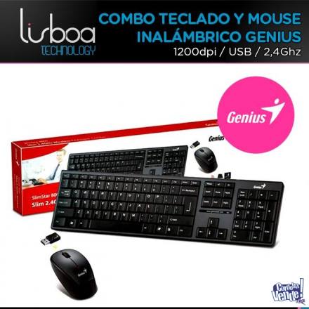 Kit Teclado Mouse Wireless Genius Slimstar 8000 ME ¡Centro!