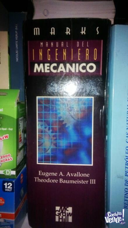 Manual Del Ingeniero Mecánico (Marks) 9 Edición en Argentina Vende