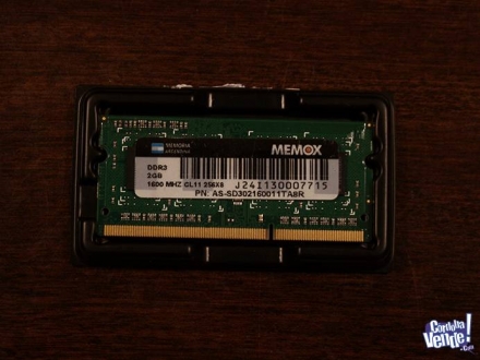 Memoria 2GB DDR3 1600MHZ para Notebook en Argentina Vende