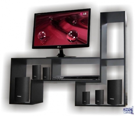 Mesa para tv - audio - Rack organizador - modulo en L -