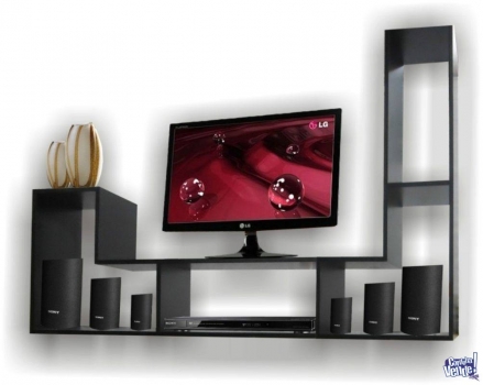Mesa para tv - audio - Rack organizador - modulo en L -