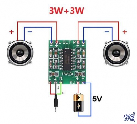 Modulo Amplificador 3W + 3W - PAM8403